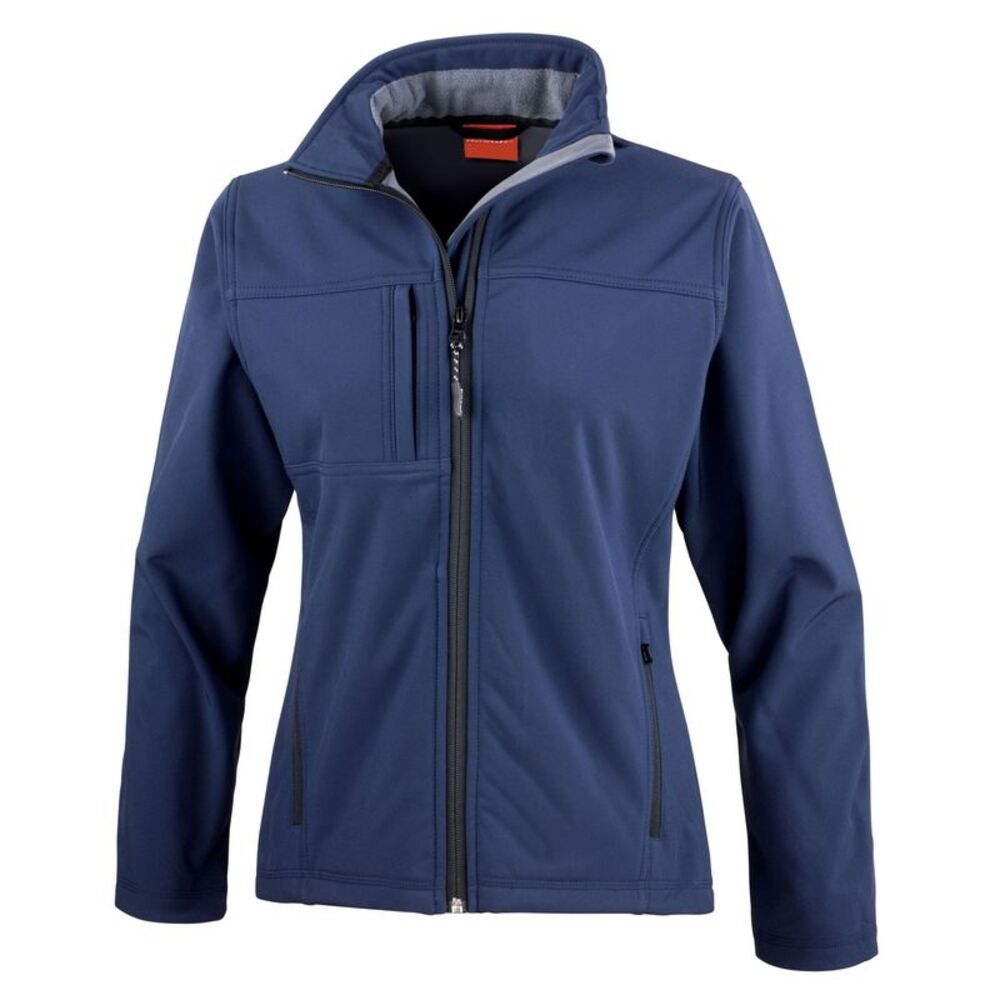 Result Womens/Ladies Classic Softshell Soft Shell Jacket / Navy